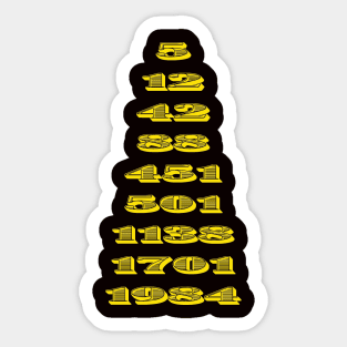 SIGNIFICANT NUMBERS Sticker